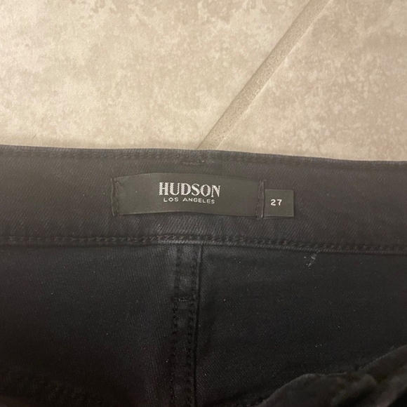 HUDSON VIPER Mini Skirt Black with LuLu Pierced Denim Size 27 - Picture 3 of 8